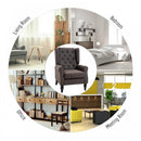 Fabric Tufted Accent Armchair - Brown