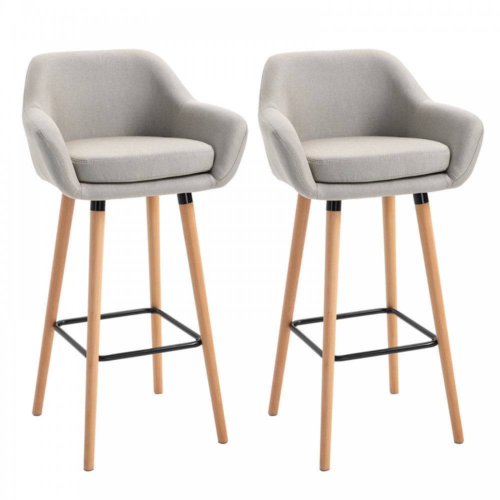 Grey linen outlet bar stools