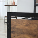 Single Metal Bed Frame with Headboard & Footboard, Strong Slat Support Solid Bedstead Base w/ Underbed Storage Space, No Box Spring Needed,