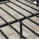 Kingsize Bed Frame with Headboard & Footboard, Strong Slat Support Twin Size Metal Bed w/ Underbed Storage Space, No Box Spring Needed, 160x208x103cm Headboard, Needed