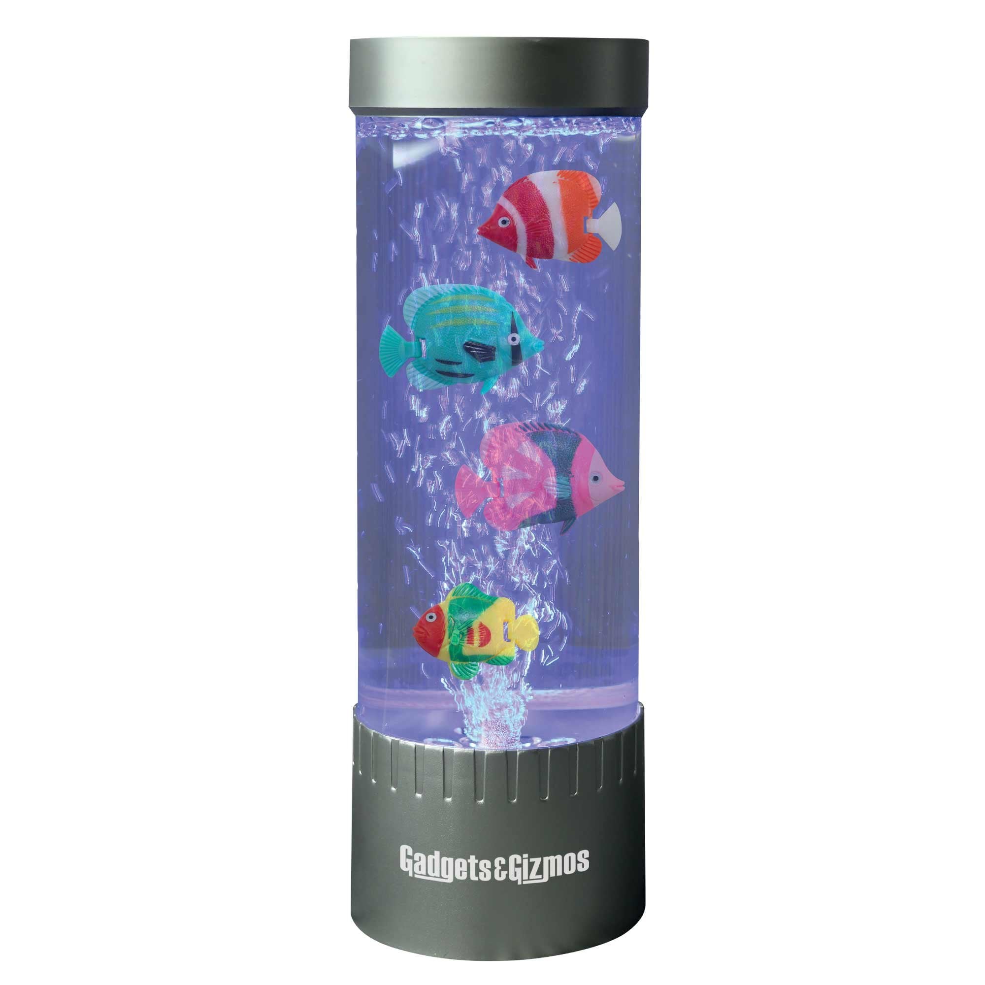 Lewis s Water Lamp with Fish and Bubbles Colour Changing 32cm