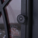 HOMCOM 1850W Flame Effect Electric Free Standing Fireplace W/Fan and Log Burning Stove Heater-Black