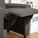 Single Seater Kids Sofa Chair with Footrest Recliner Upholstered Armchair for Children Playroom Bedroom Living room, Grey Linen