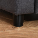Single Seater Kids Sofa Chair with Footrest Recliner Upholstered Armchair for Children Playroom Bedroom Living room, Grey Linen