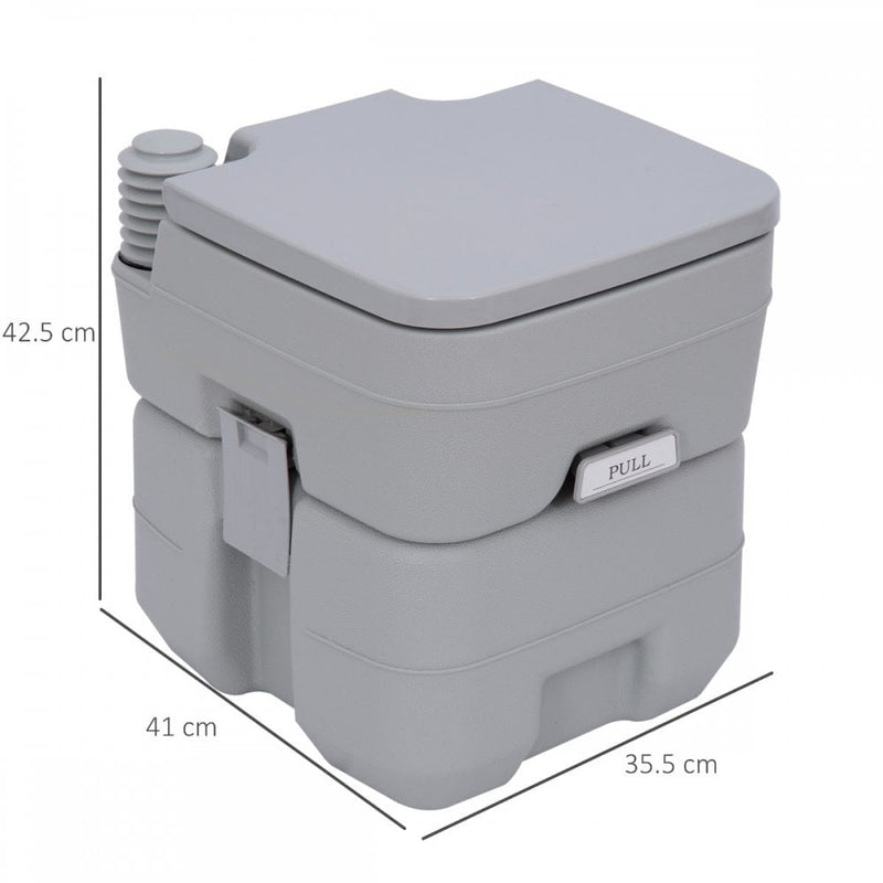 Go Outdoors Portable Toilet Grey Travel Mobile Toilet Camping Handle WC Chemical