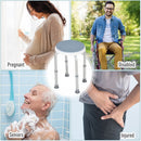 HOMCOM 360 Swivel Seat Bath Shower Stool Adjustable Height w/ Aluminium Frame Non-Slip Feet Chair Safe Support Home Assistance