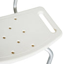 HOMCOM Adjustable Non-Slip Shower and Bath Chair, 55Wx50.6Dx67.5-85.5H cm-Cream White