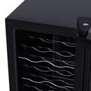 HOMCOM 12 Bottle Wine Cooler Mini Bar Refrigerator 11-18°C Adjustable Temperature Touch Control Led Lights Sleek Stylish Suitable for Home Bar Party Black