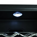 Homcom 16-Bottle Tempered Glass Mini Bar Cooler w/ LED Light Black