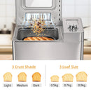 HOMCOM Bread Maker 25 in 1 9 KG Capacity Programmable Stainless Steel Dough Maker with Auto Fruit Nut Dispenser Nonstick Pan 3 Loaf Sizes 3 Crust Colours Keep Warm Time Delay, 550W 0.9KG