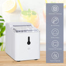 HOMCOM 12kg Ice Maker Machine | Counter Top Cube | Home Drink Equipment | 1.5L Self Clean Function w/ Basket Freestanding Kitchen Office Dining - White