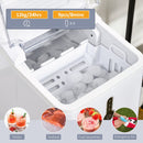 HOMCOM 12kg Ice Maker Machine | Counter Top Cube | Home Drink Equipment | 1.5L Self Clean Function w/ Basket Freestanding Kitchen Office Dining - White