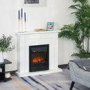 HOMCOM 2000W 5-Level MDF Electric Fireplace Heater with Remote White