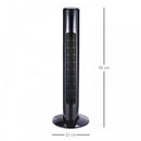 HOMCOM 38'' Freestanding Tower Fan, 3 Speed 3 Mode, 12h Timer, 70 Degree Oscillation, LED Panel, 5M Remote Controller, Black