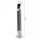 HOMCOM 40W Wind Speed Adjustable ABS Quiet Oscillating Tower Fan w/ Remote Silver
