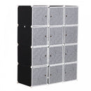 DIY Portable Wardrobe Closet, 111L X 47W X 145Hcm-Black/White