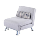 Single Folding Chair Bed Grey Foldable Futon Sofa Bed For 1 Person Sleeper Portable Pillow Lounge Couch Furniture