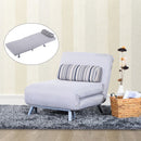 Single Folding Chair Bed Grey Foldable Futon Sofa Bed For 1 Person Sleeper Portable Pillow Lounge Couch Furniture