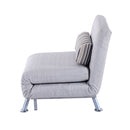 Single Folding Chair Bed Grey Foldable Futon Sofa Bed For 1 Person Sleeper Portable Pillow Lounge Couch Furniture