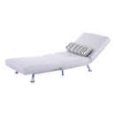 Single Folding Chair Bed Grey Foldable Futon Sofa Bed For 1 Person Sleeper Portable Pillow Lounge Couch Furniture