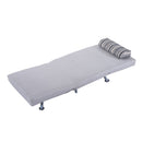 Single Folding Chair Bed Grey Foldable Futon Sofa Bed For 1 Person Sleeper Portable Pillow Lounge Couch Furniture