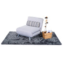 Single Folding Chair Bed Grey Foldable Futon Sofa Bed For 1 Person Sleeper Portable Pillow Lounge Couch Furniture