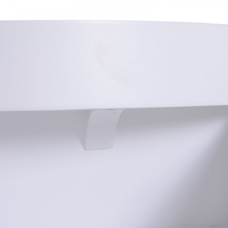 Round Coffee Table, 38w x 45H cm-White