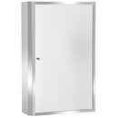HOMCOM Stainless Steel Wall Cabinet Mirror Shelves Bathroom Furniture Storage