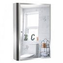HOMCOM Stainless Steel Wall Cabinet Mirror Shelves Bathroom Furniture Storage