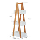 HOMCOM Bathroom A-Shape Rack, 3-Tier-Bamboo