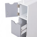 HOMCOM Bathroom Storage Cupboard Cabinet With Drawers Side Unit Drawer - White
