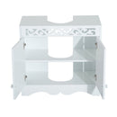 HOMCOM  Under Sink Cabinet, MDF-White