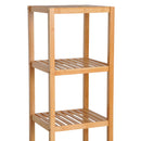 HOMCOM Bamboo 5-Tier Freestanding Bathroom Towel Rack