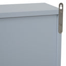 HOMCOM Bathroom Cupboard Double Door  Grey