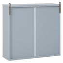 HOMCOM Bathroom Cupboard Double Door  Grey