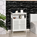 kleankin MDF 3-Tier Shutter Door Bathroom Cabinet White