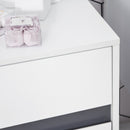 HOMCOM MDF Tri-Compartment Bathroom Storage Cabinet White
