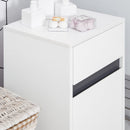 HOMCOM MDF Tri-Compartment Bathroom Storage Cabinet White