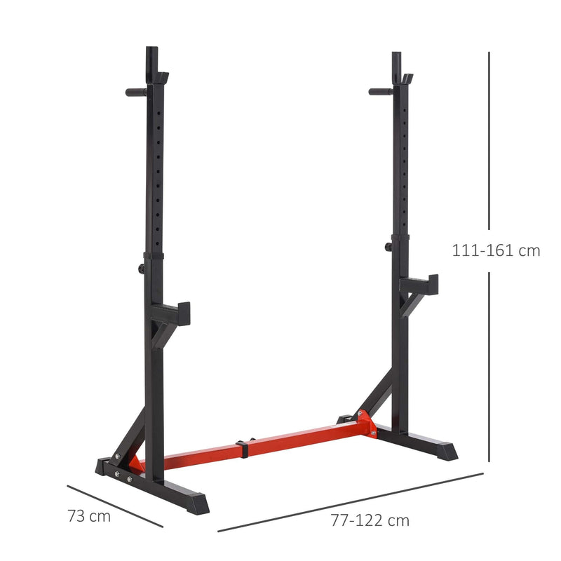 Barbell Rack Squat Dip Stand Weight Lifting Bench Press Home Gym Adjustable Multi-Use Station Fitness Workout Equ 121-171cm