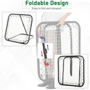 Angle Adjustable Rebounder Net Goal Training Set Football, Baseball, Basketball Daily Training, Black Baseball