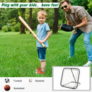 Angle Adjustable Rebounder Net Goal Training Set Football, Baseball, Basketball Daily Training, Black Baseball