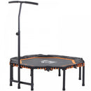 HOMCOM 45"" Mini Hexagon Steel Frame Trampoline w/ Adjustable Handle Orange