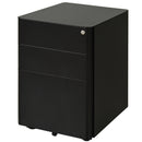 Vinsetto Fully Assembled 3 Drawer Steel Metal Filing Cabinet Lockable Rolling Vertical File Cabinet Black