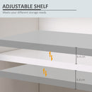 Kleankin Under Sink Bathroom Cabinet, Storage Cupboard with Adjustable Shelf - White