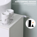 Kleankin Under Sink Bathroom Cabinet, Storage Cupboard with Adjustable Shelf - White