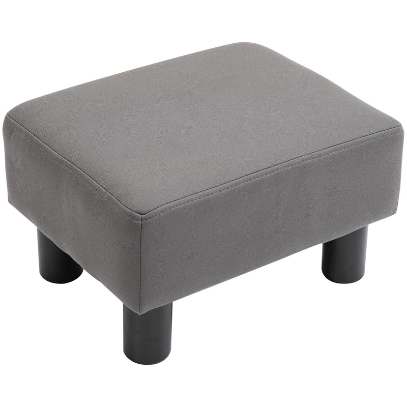 Footstool Foot Rest Small Seat Foot Rest Chair Grey Home Office with Legs 40 x 30 x 24cm Ottoman Footrest Luxury