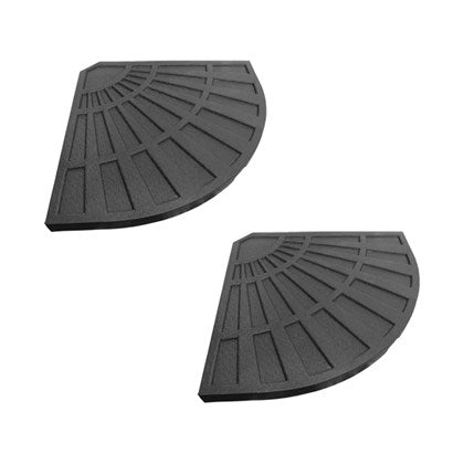 GardenKraft Parasol Base Plastic Shells With Cement Filling - Pack of 2