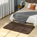 HOMCOM Brown Fluffy Area Rug Shaggy Carpet for Living Room, Bedroom, 90x150cm