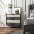 HOMCOM Chest of Drawers, 4 Drawer Storage Cabinet Organiser Bedroom, Grey