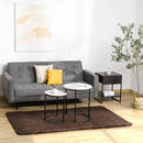 HOMCOM Brown Fluffy Area Rug Shaggy Carpet for Living Room, Bedroom, 120x200cm